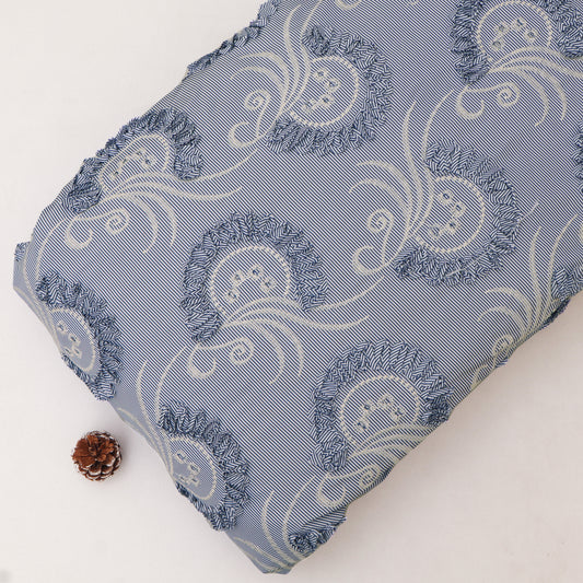 Crepe Stripe Embroidery Fabric