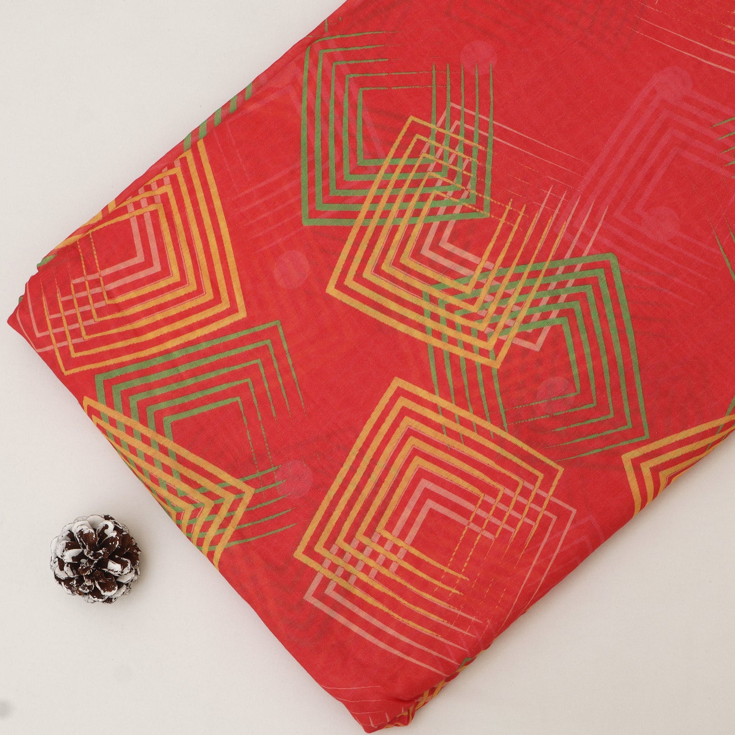 Mul Chanderi Print Fabric