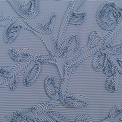 Crepe Stripe Embroidery Fabric