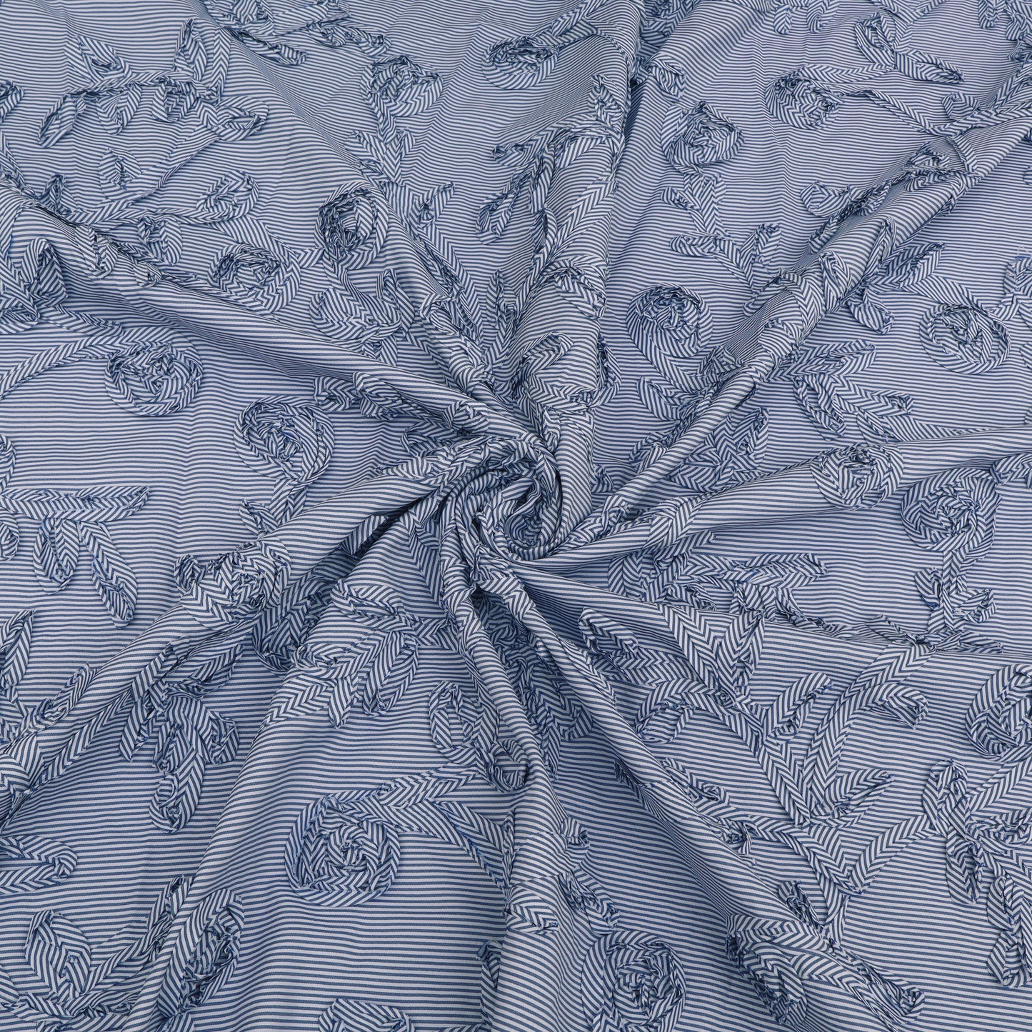 Crepe Stripe Embroidery Fabric