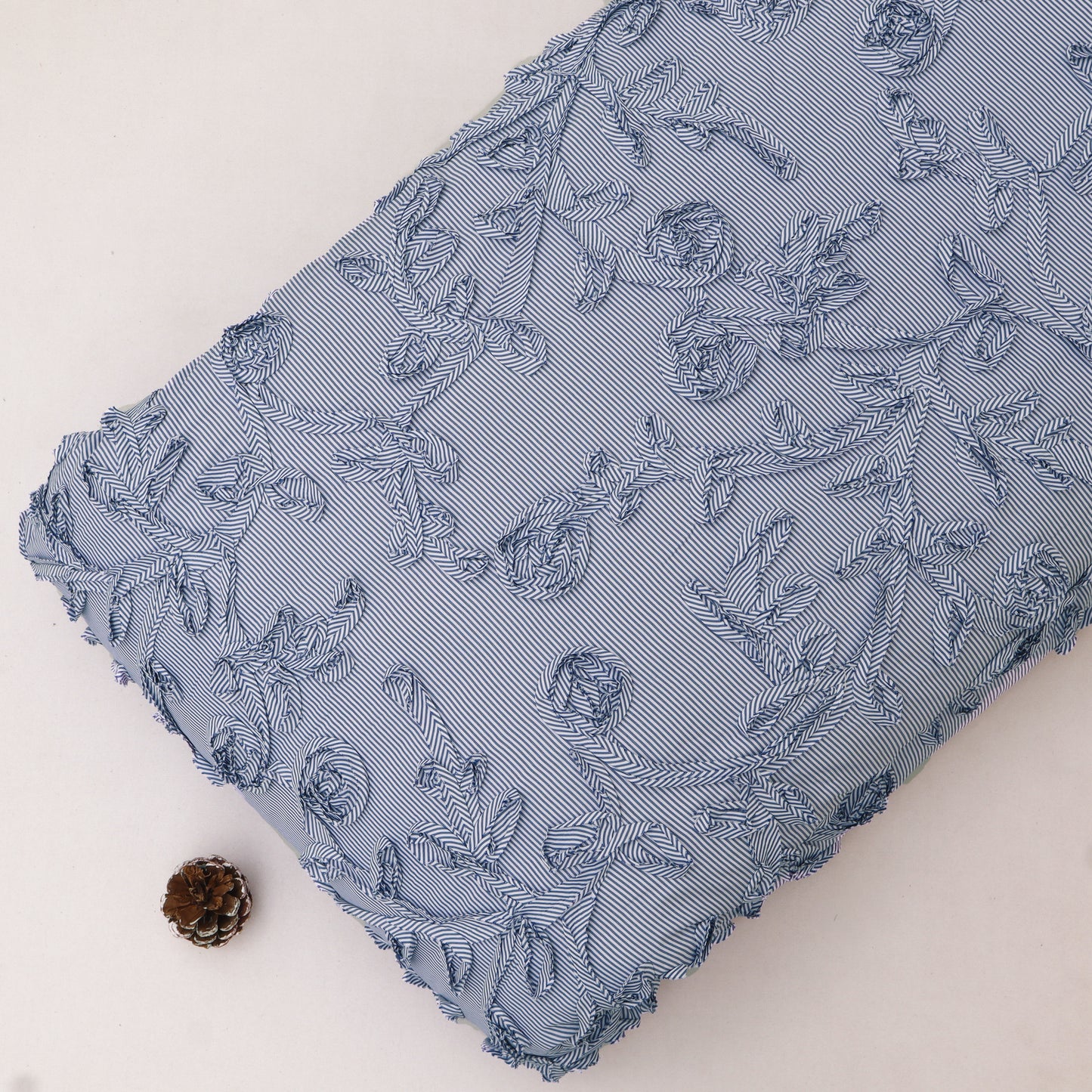 Crepe Stripe Embroidery Fabric