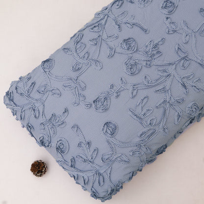 Crepe Stripe Embroidery Fabric