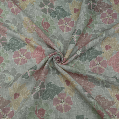 Floral Linen Printed Fabric