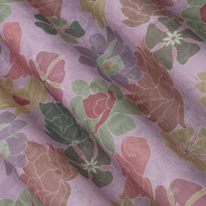 Floral Linen Printed Fabric
