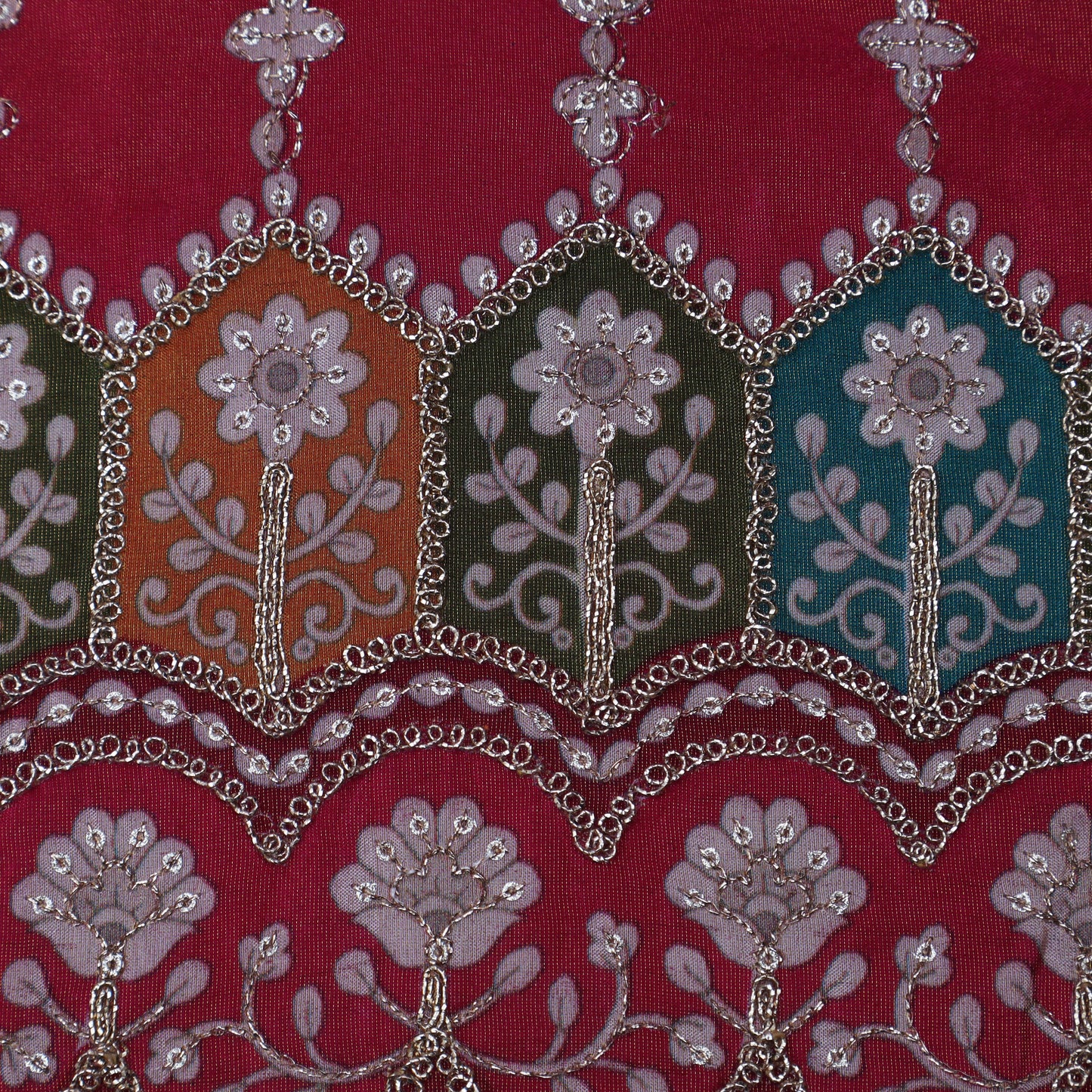 Rani Color Tissue Embroidery Fabric