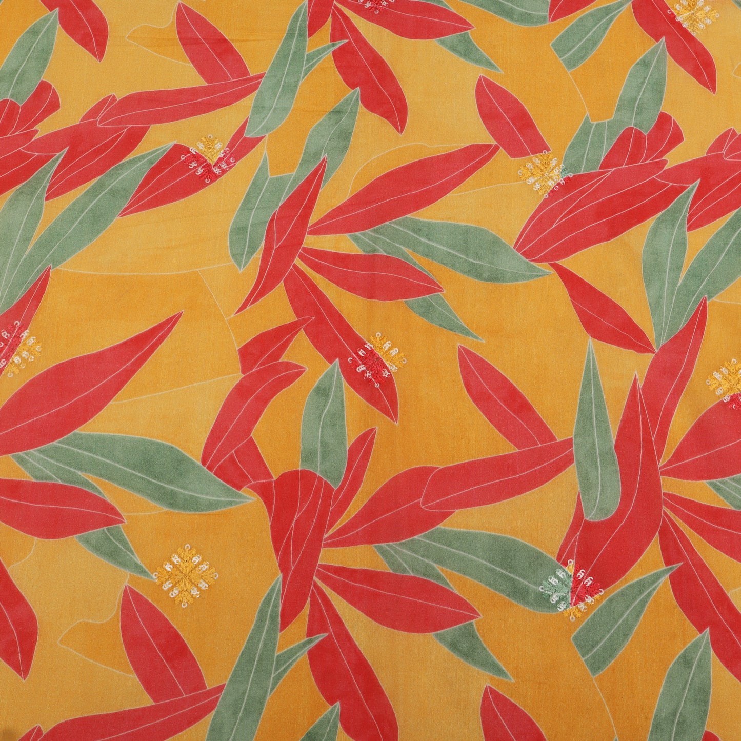 Mul Chanderi Print Fabric