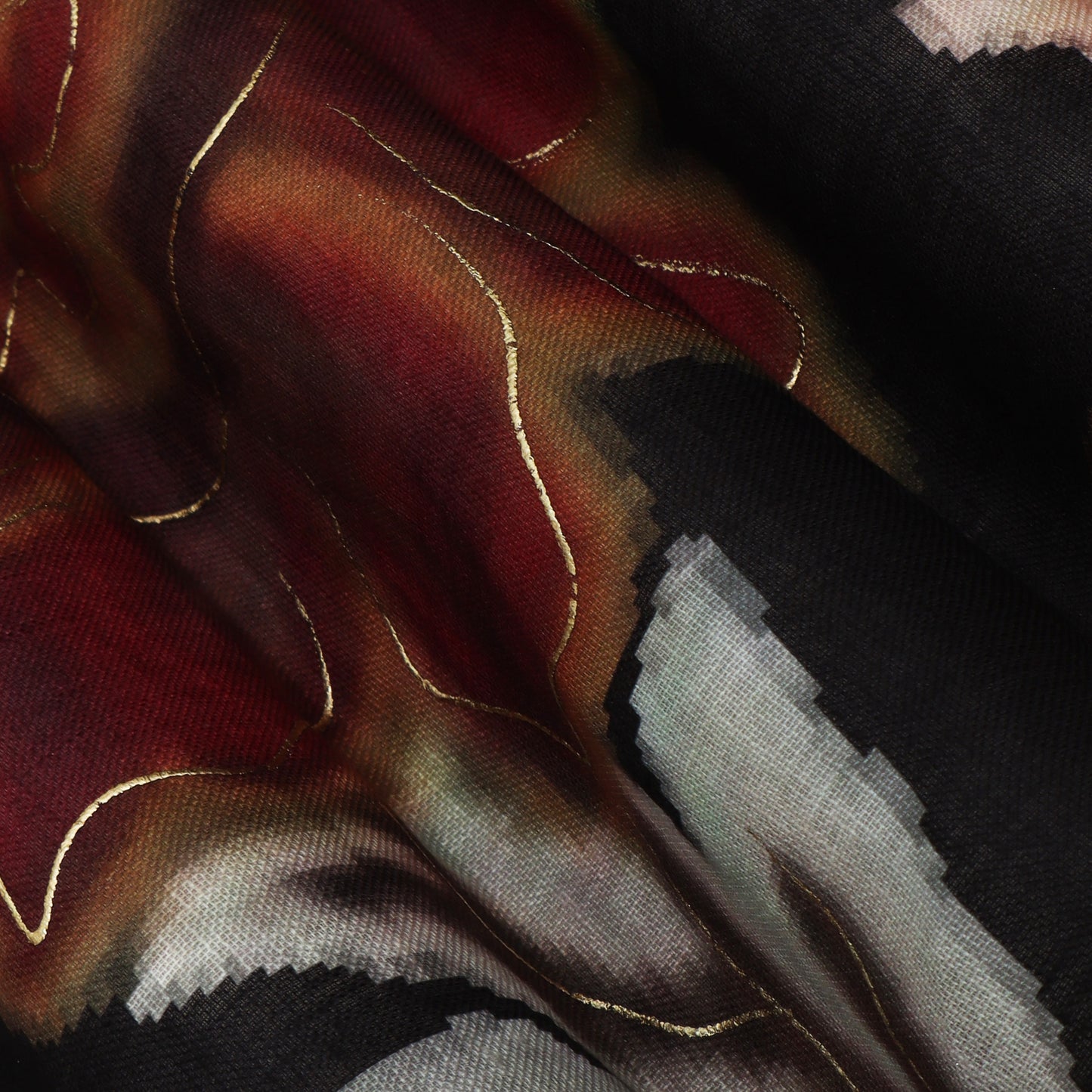 Multi-Color Linen Digital Foil Print 54" Fabric