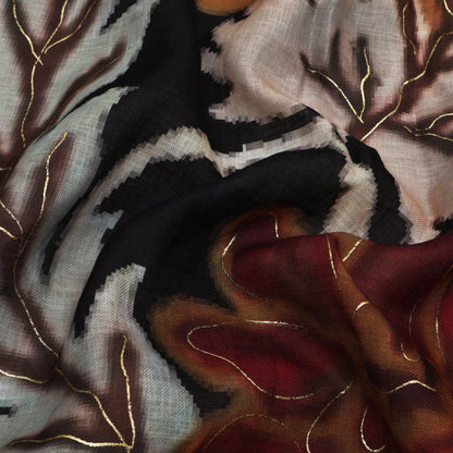 Multi-Color Linen Digital Foil Print 54" Fabric