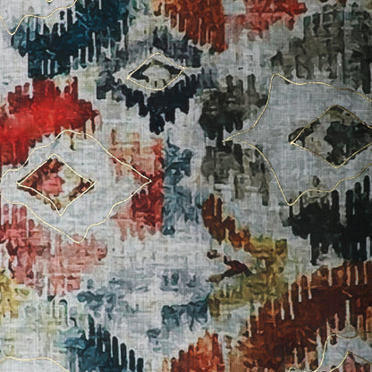 Multi-Color Linen Digital Foil Print 54" Fabric