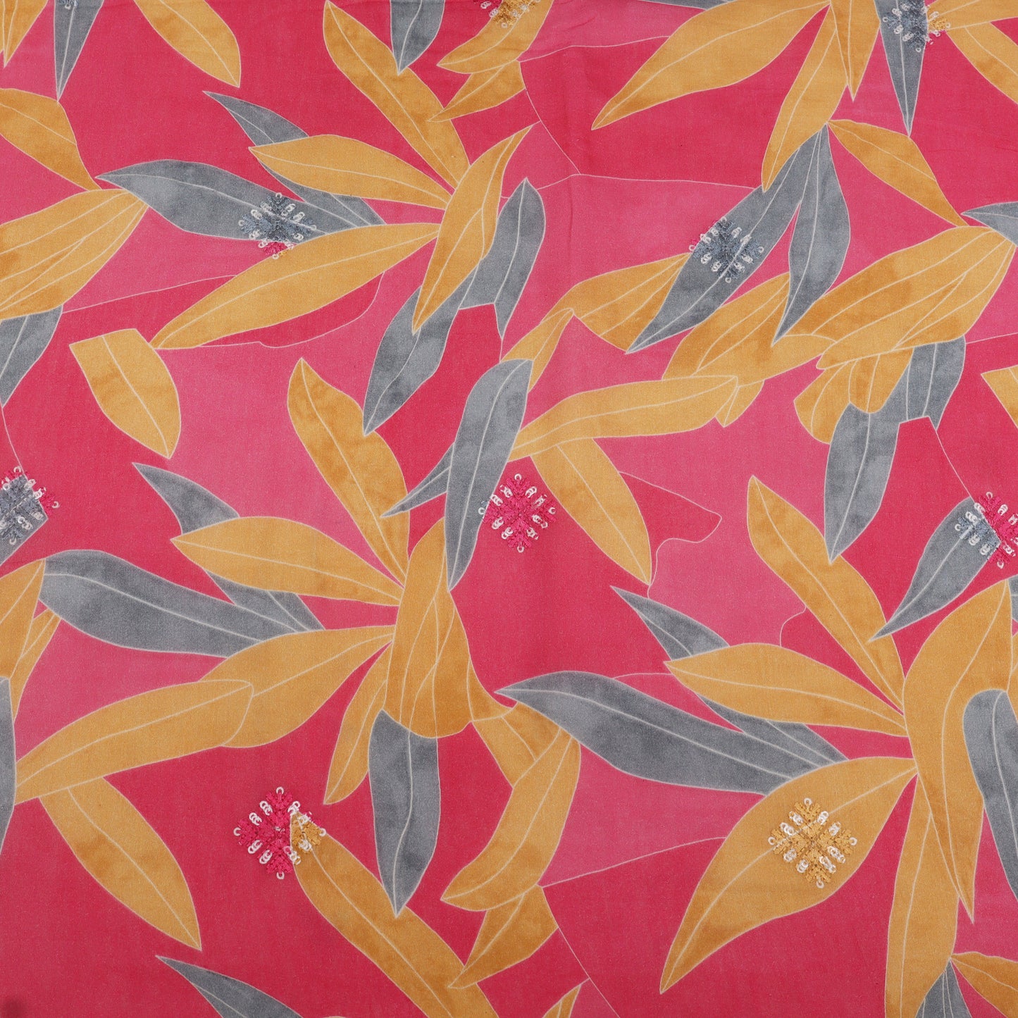 Mul Chanderi Print Fabric