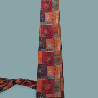 Multi-Color Linen Digital Foil Print 54" Fabric