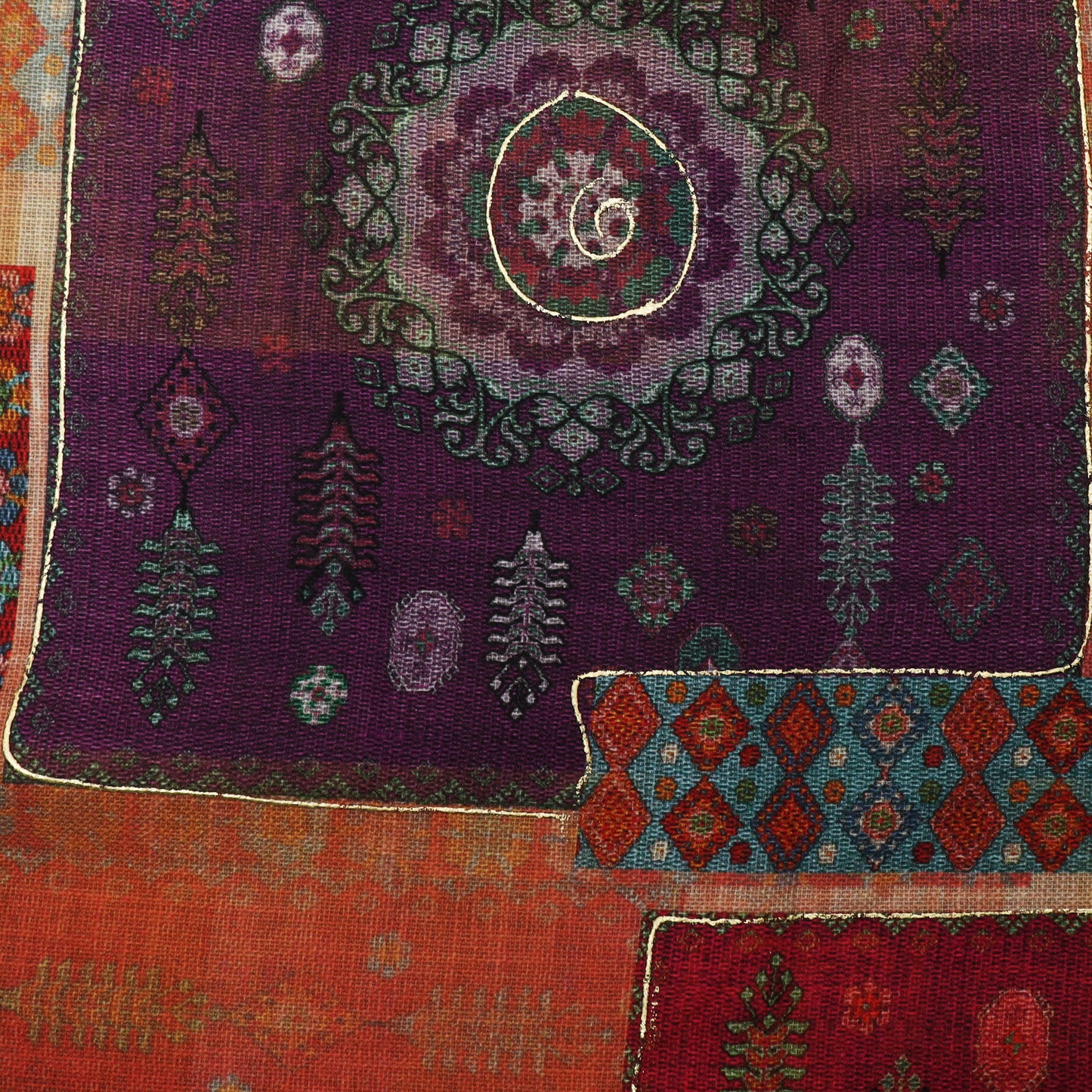 Multi-Color Linen Digital Foil Print 54" Fabric