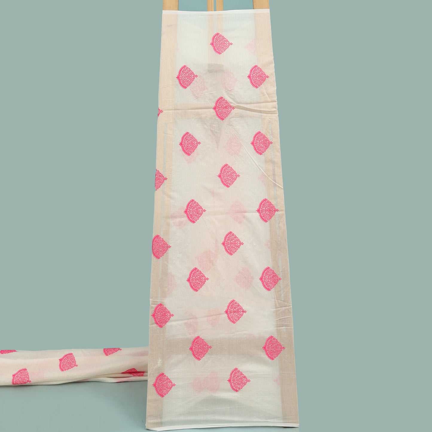 Chanderi Silk Embroidery Fabric