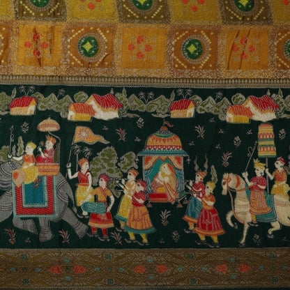 Multi Color Dola Silk Jaquard Fabric