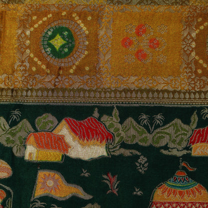 Multi Color Dola Silk Jaquard Fabric