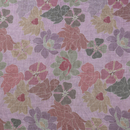Floral Linen Printed Fabric