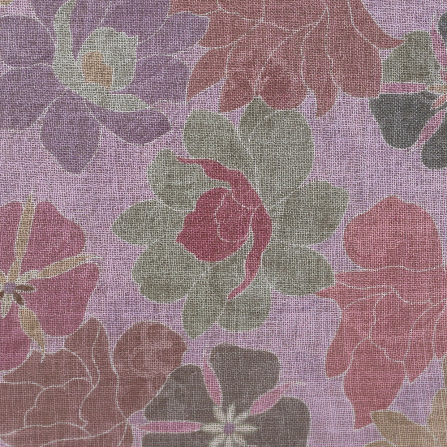Floral Linen Printed Fabric