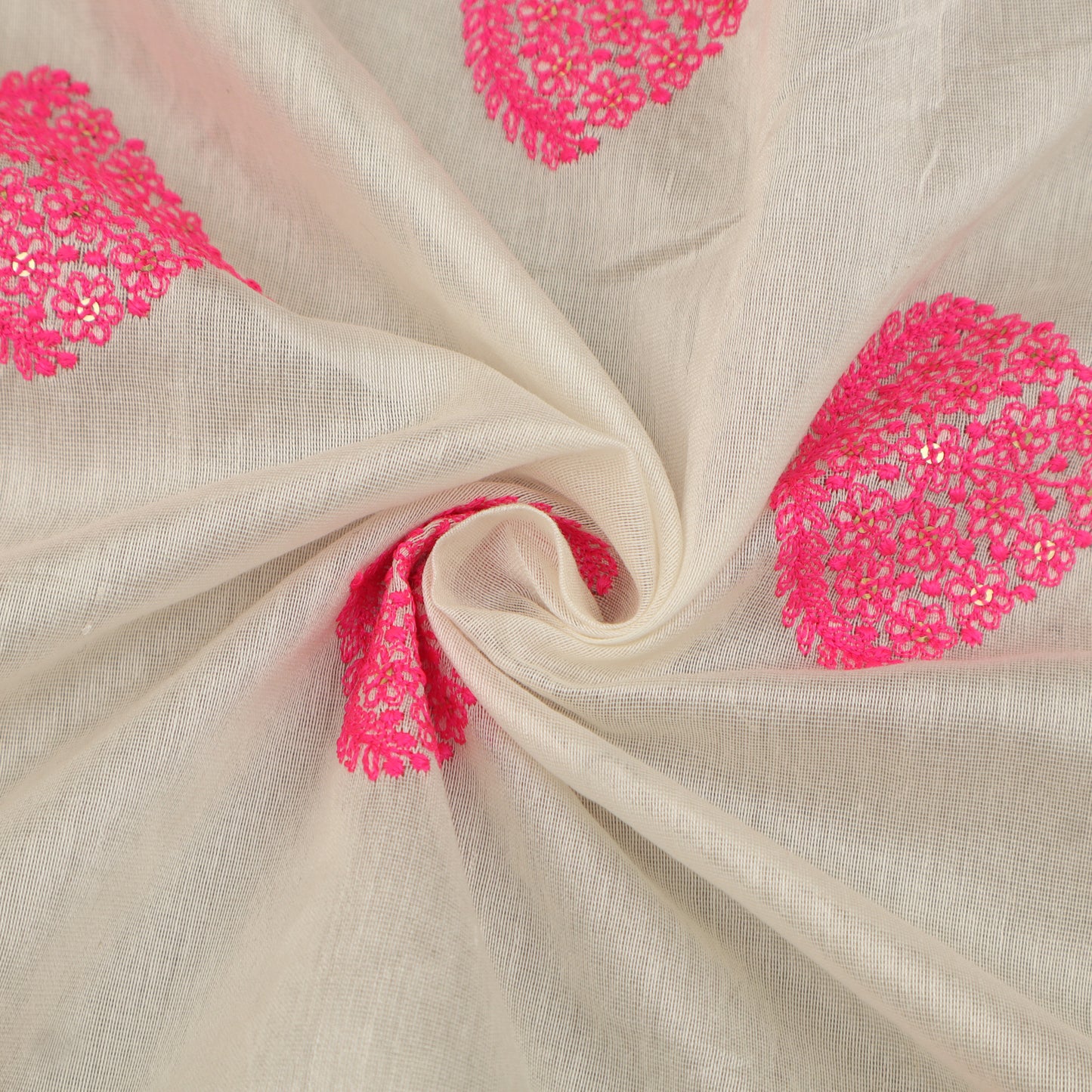 Chanderi Silk Embroidery Fabric