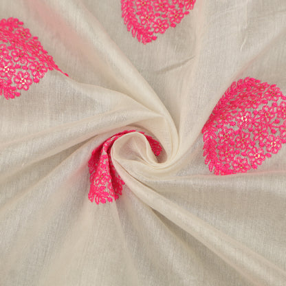 Chanderi Silk Embroidery Fabric