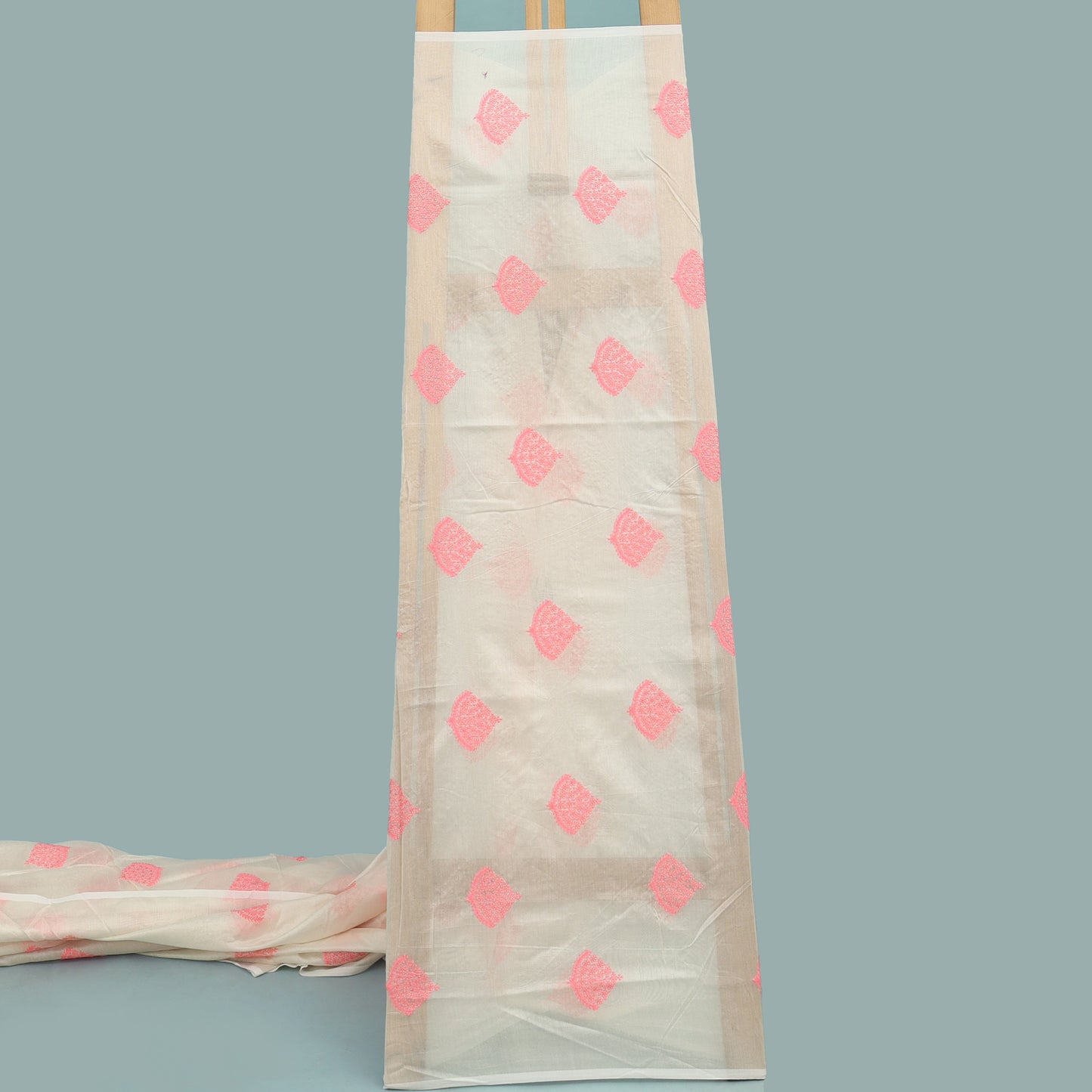 Chanderi Silk Embroidery Fabric