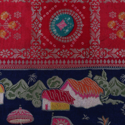 Multi Color Dola Silk Jaquard Fabric