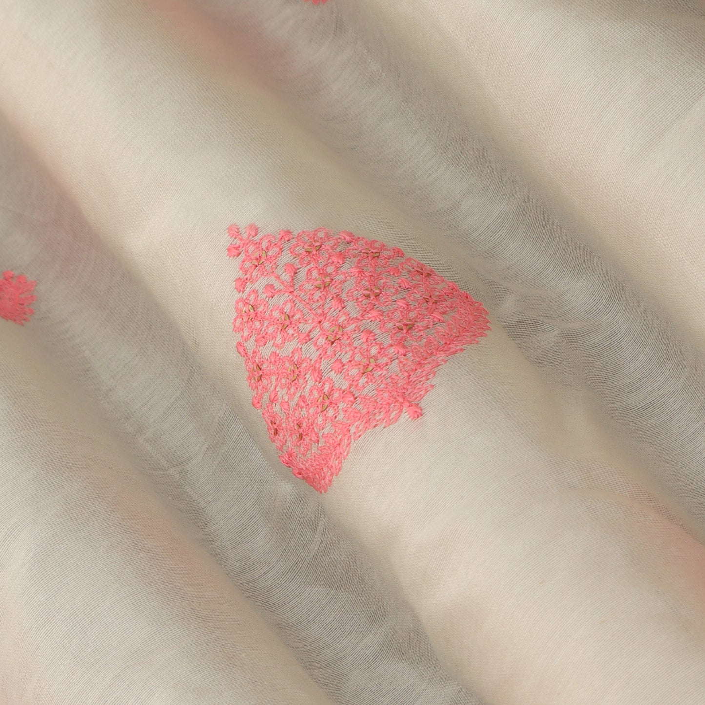 Chanderi Silk Embroidery Fabric