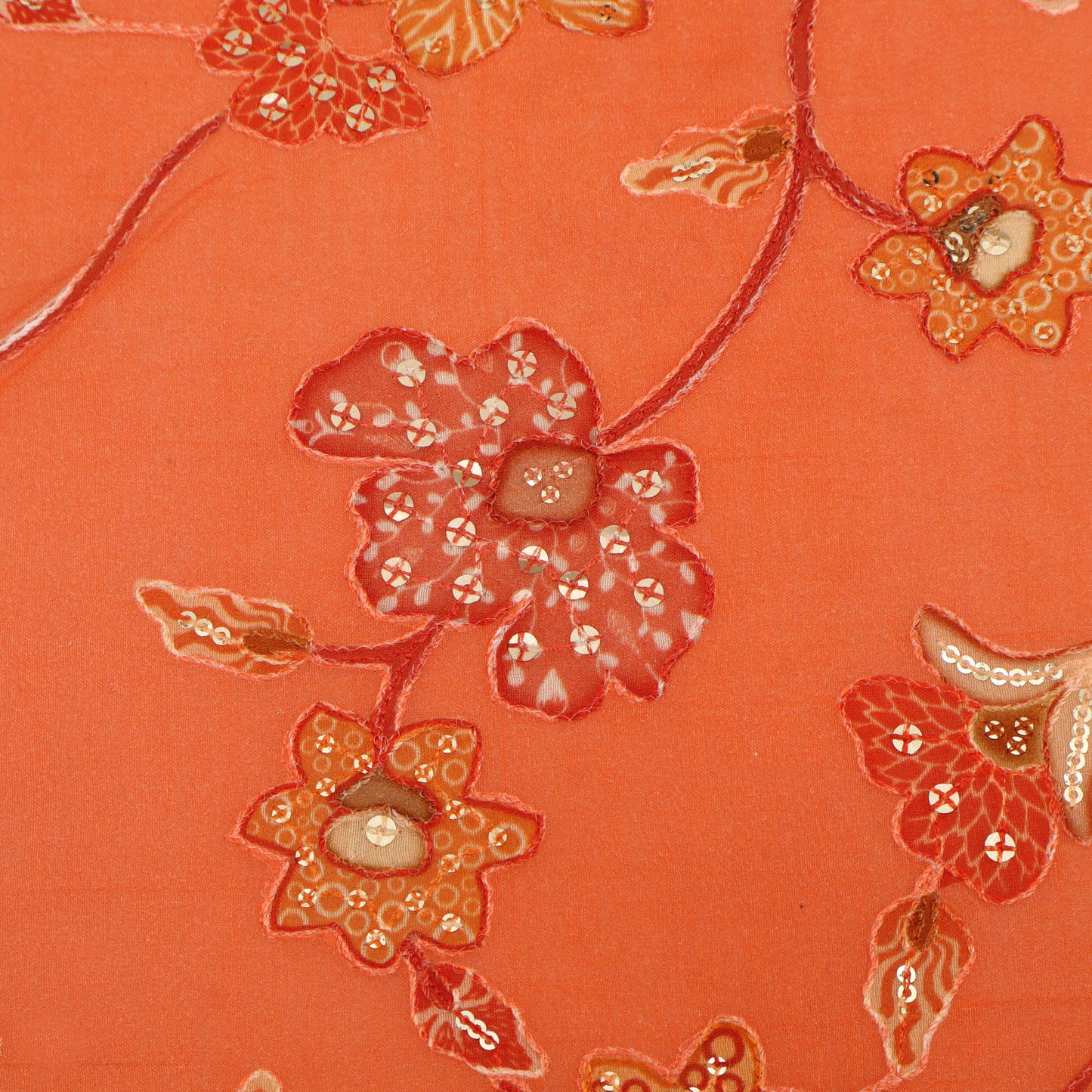 Mul Chanderi Position  Print Embroidery Fabric