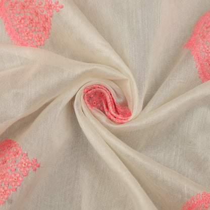 Chanderi Silk Embroidery Fabric