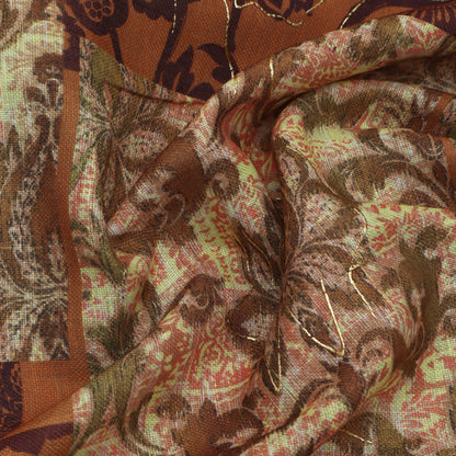 Multi-Color Linen Digital Foil Print 54" Fabric