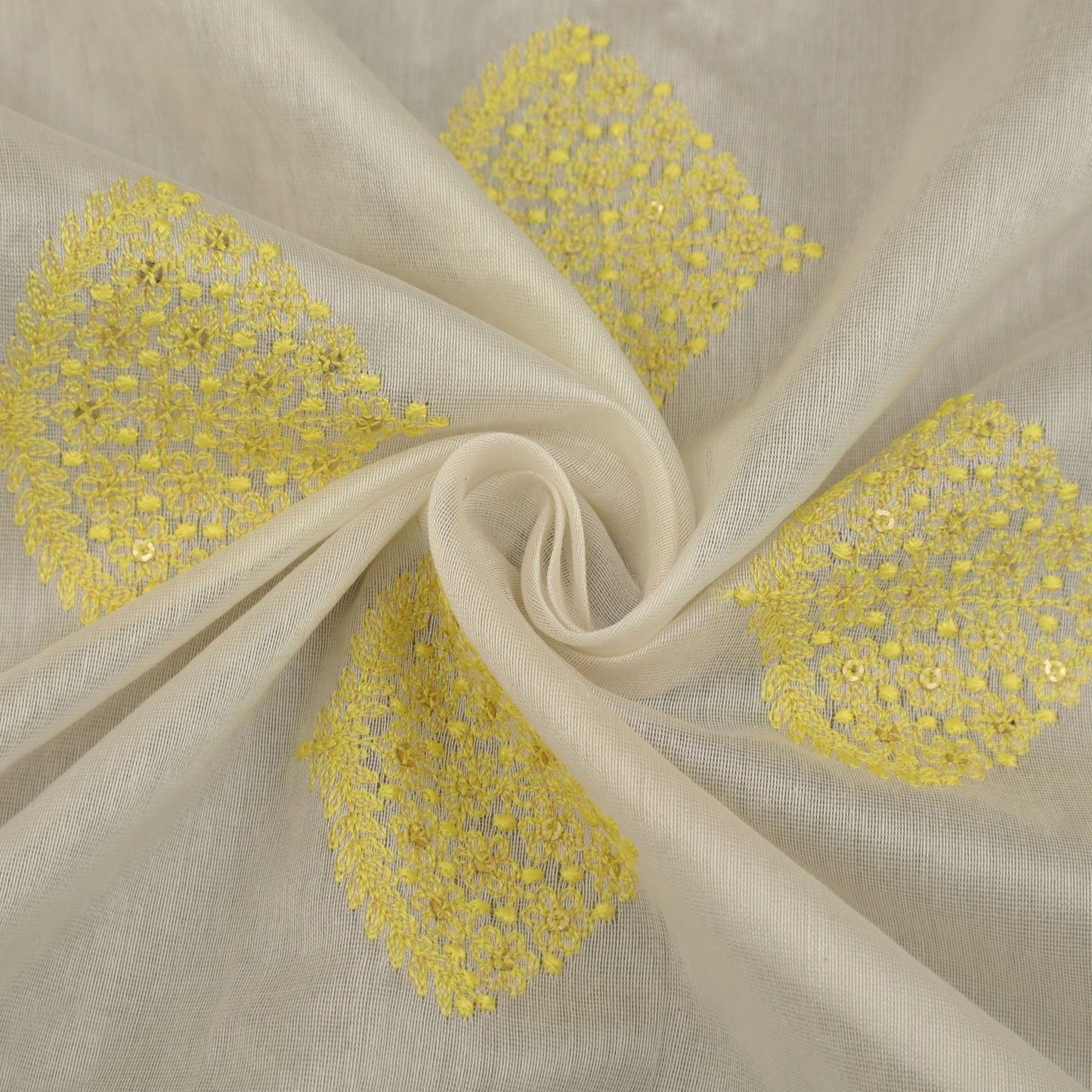 Chanderi Silk Embroidery Fabric