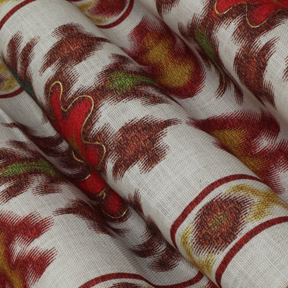 Multi-Color Linen Digital Foil Print 54" Fabric