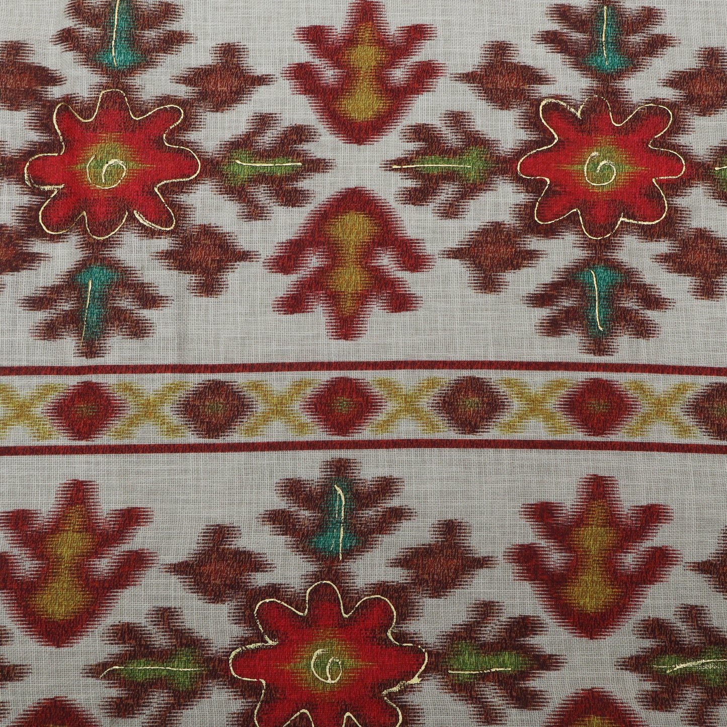 Multi-Color Linen Digital Foil Print 54" Fabric