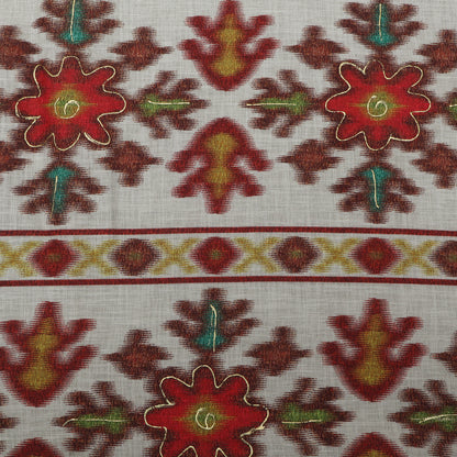 Multi-Color Linen Digital Foil Print 54" Fabric