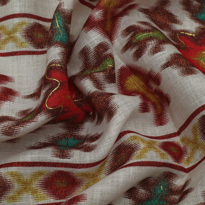 Multi-Color Linen Digital Foil Print 54" Fabric