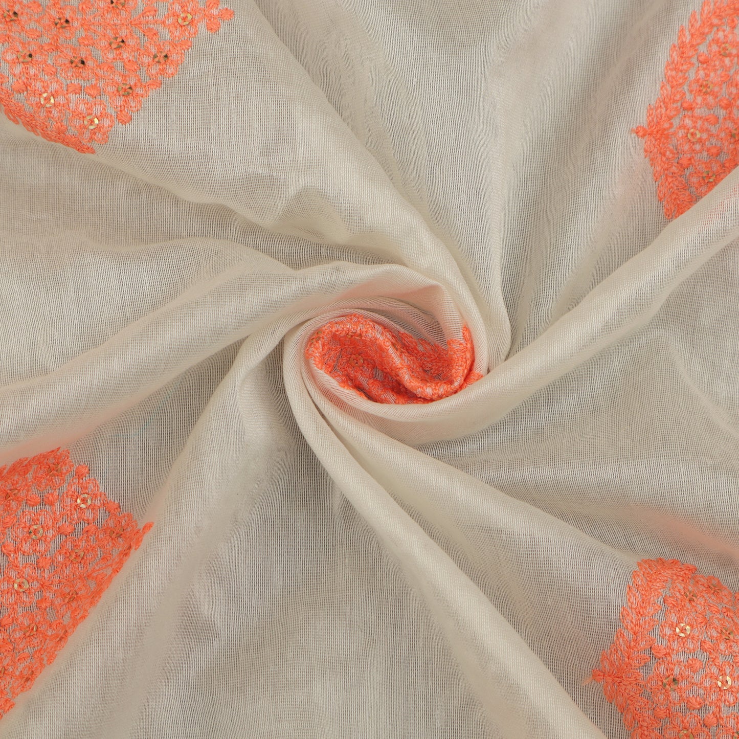 Chanderi Silk Embroidery Fabric