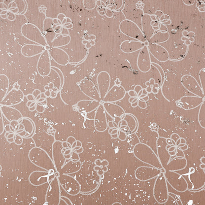 Chanderi Foil Embroidery Fabric