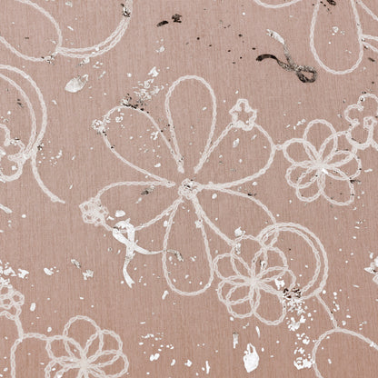 Chanderi Foil Embroidery Fabric