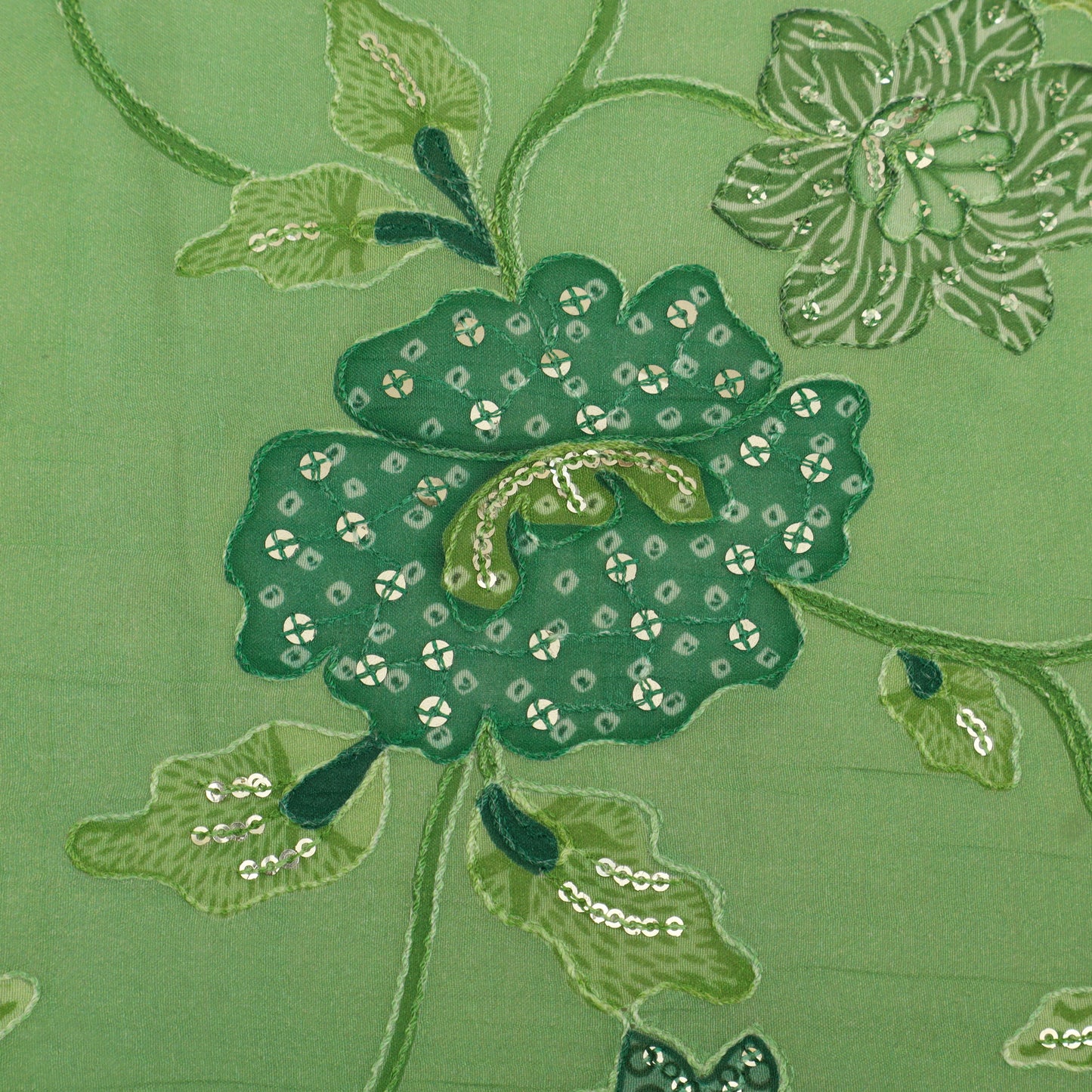 Mul Chanderi Position  Print Embroidery Fabric