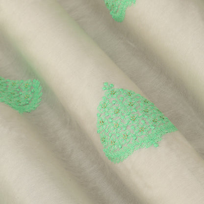 Chanderi Silk Embroidery Fabric