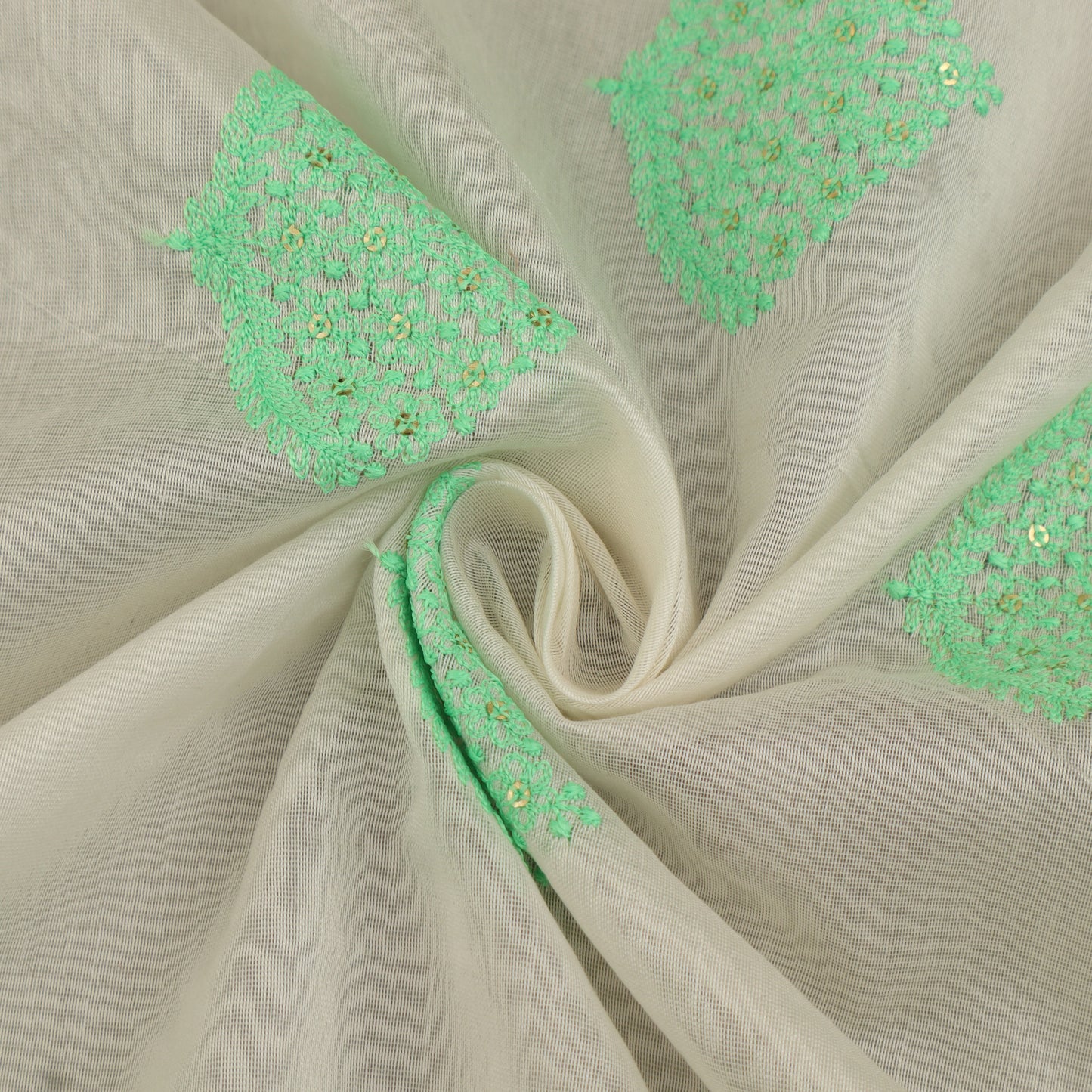 Chanderi Silk Embroidery Fabric