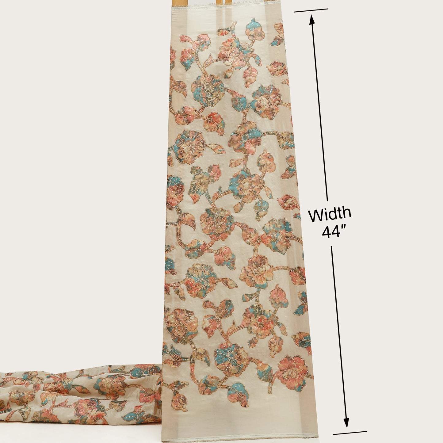 Floral Tissue Embroidery Fabric