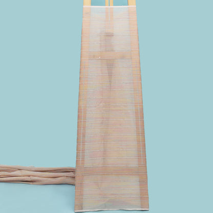 Onion Color Organza Stripe Fabric