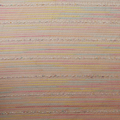 Onion Color Organza Stripe Fabric