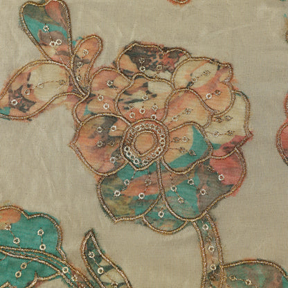 Floral Tissue Embroidery Fabric