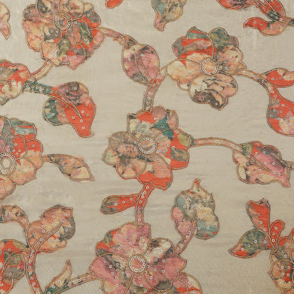 Floral Tissue Embroidery Fabric