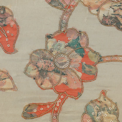 Floral Tissue Embroidery Fabric