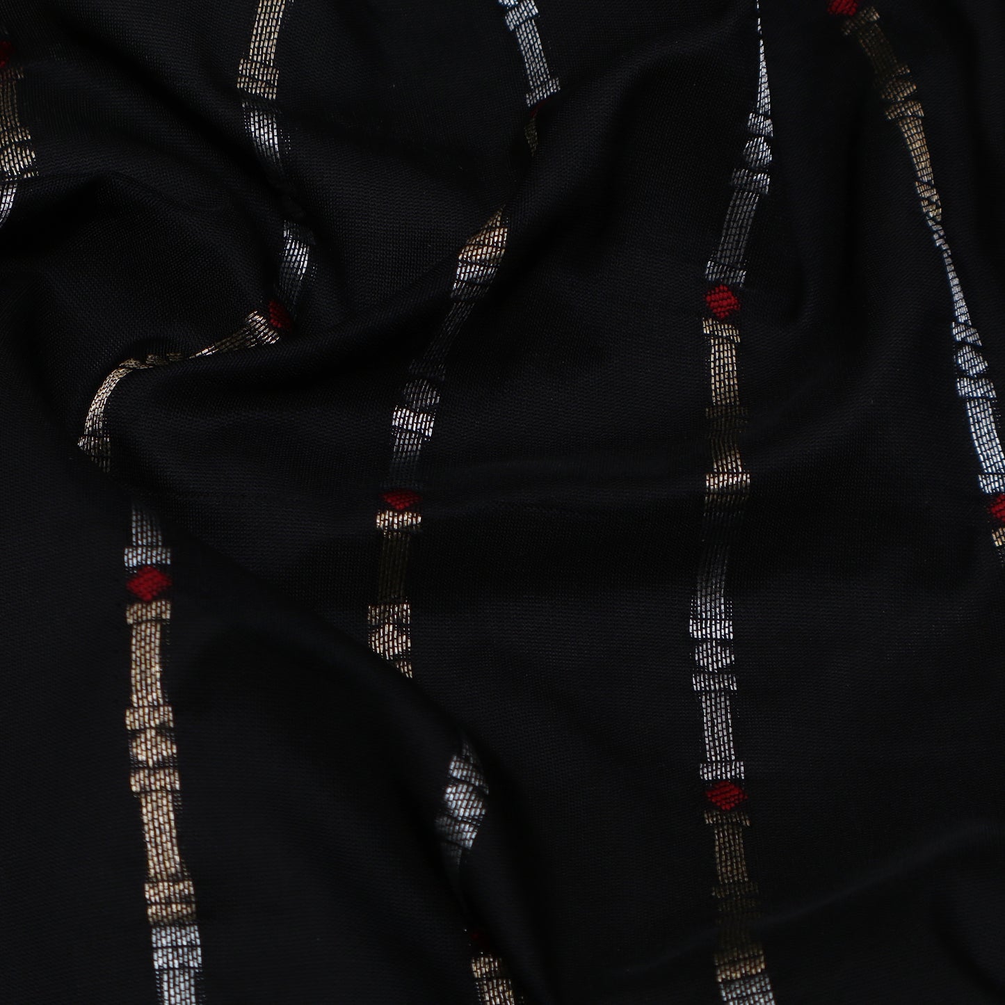 Black Color Brocade Fabric