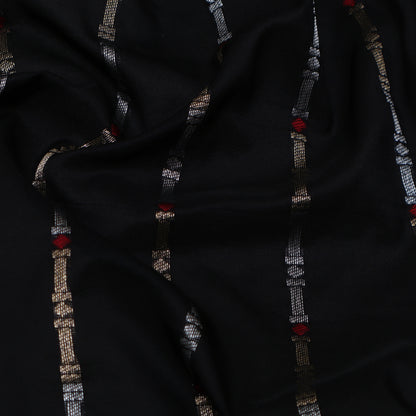 Black Color Brocade Fabric