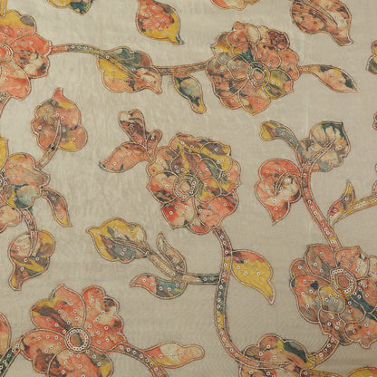 Floral Tissue Embroidery Fabric