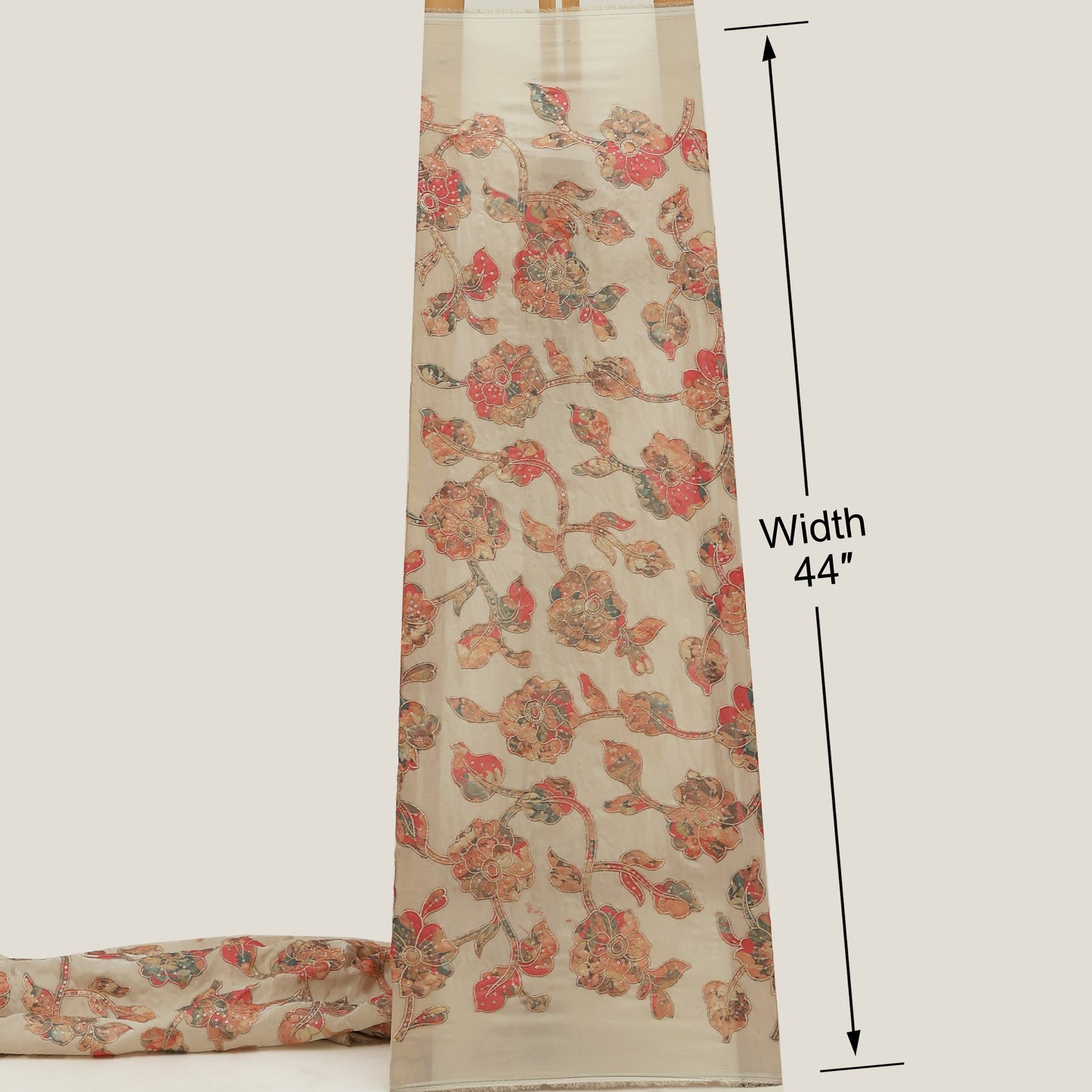 Floral Tissue Embroidery Fabric